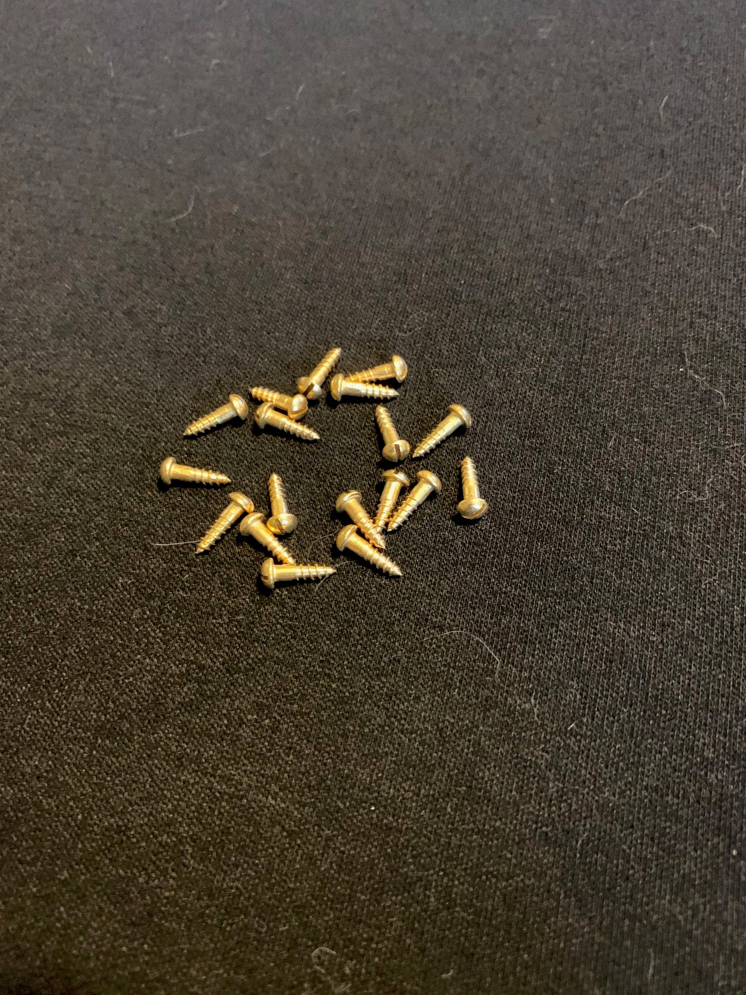 Resonator Bracket Screws 3 x 3 8 Round Slotted Head Gold Plated